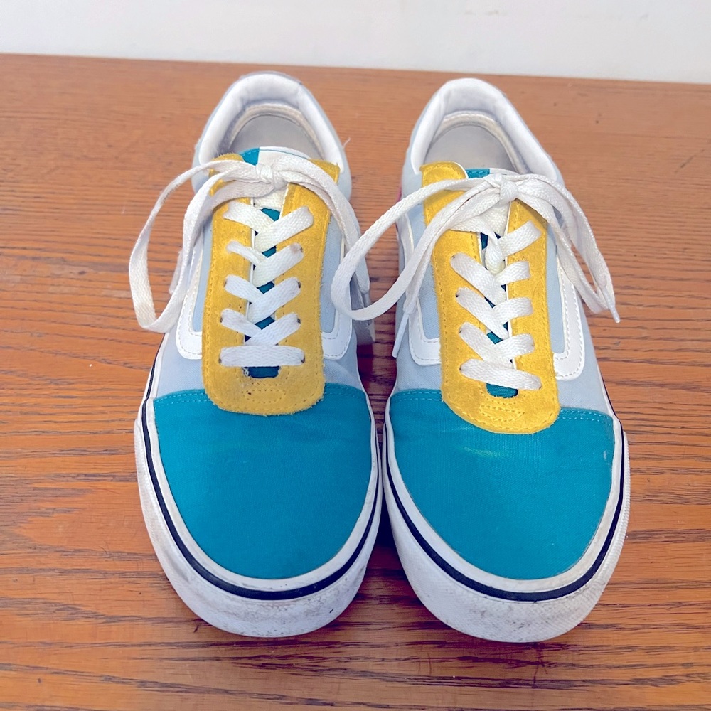Vans Womens Multicolor Off The Wall 500714 Lace Up Sneakers Shoes Size US 8.5
